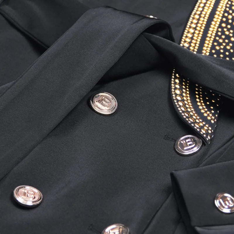 Blazer Élégance Signature – detail noir